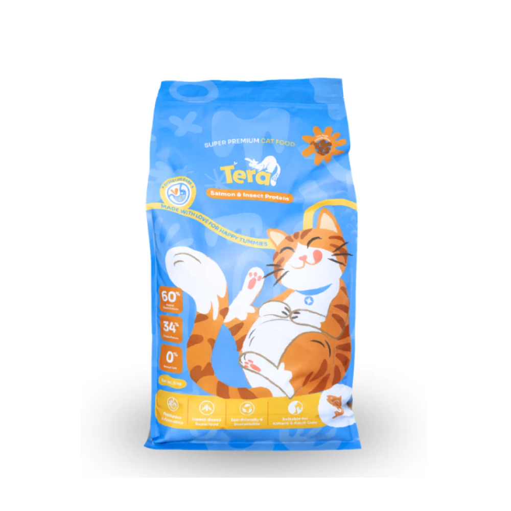 TERA DIET Super Premium Cat Food 5kg - Salmon & Insect Protein, Makanan Kucing