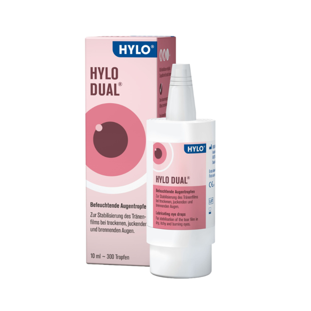 HYLO-DUAL Eye Drops 10ml for Dry Eyes, Eyes Lubricant