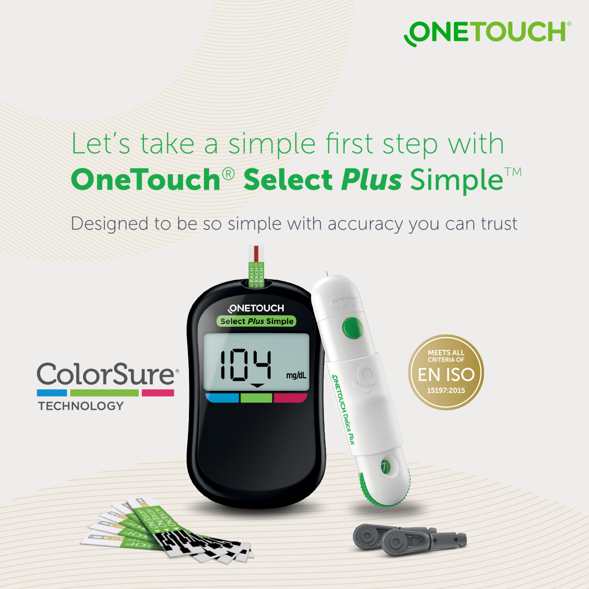 ONE TOUCH SELECT PLUS STRIP 25'S FOR BLOOD GLUCOSE METER