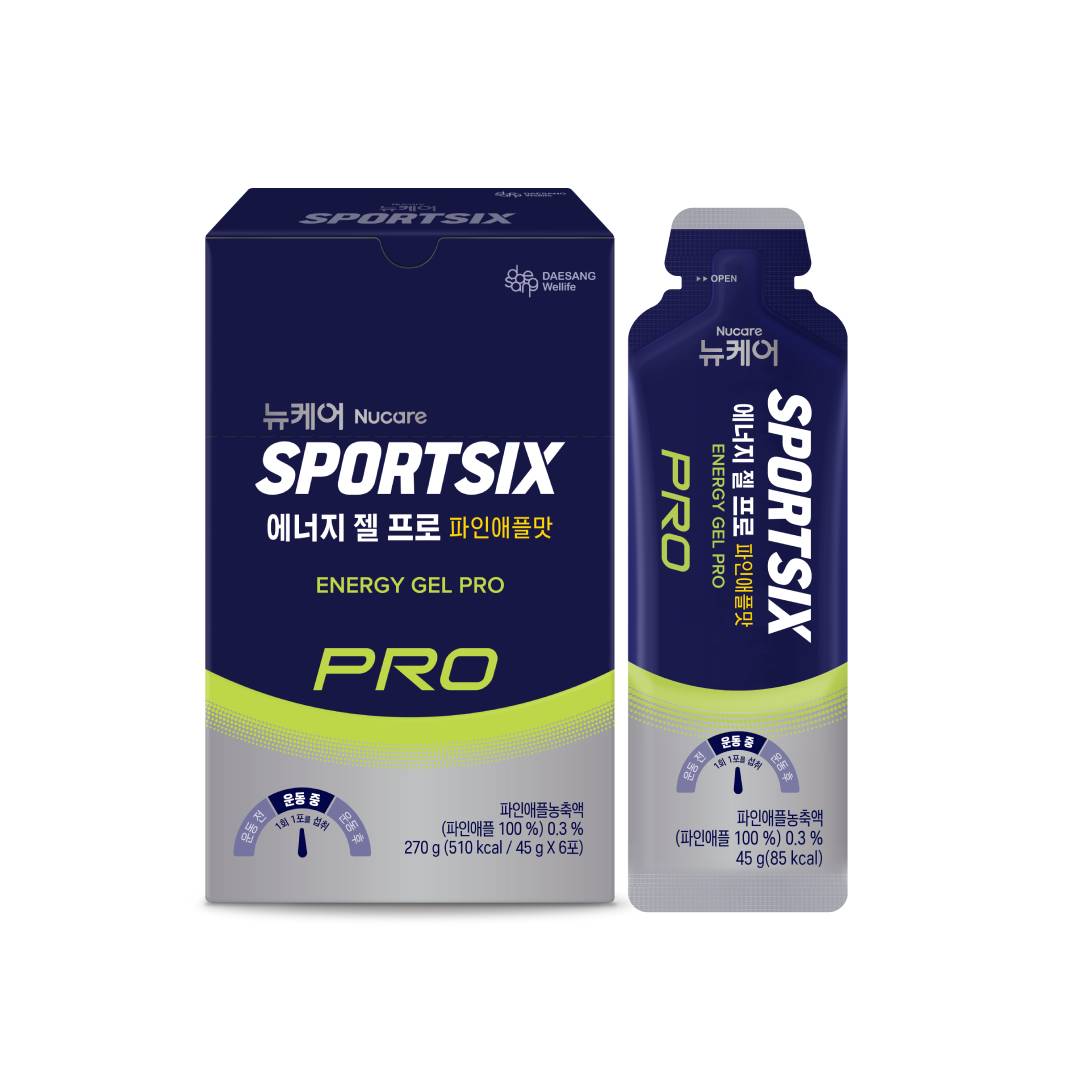 SPORTSIX Energy Gel Pro Pineapple 45g X 6's for Caffeine Free Energy Gel Running , Running Gel Energy