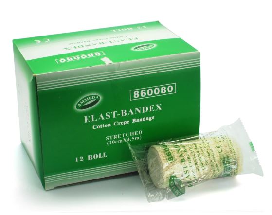 Ammeda Elast-Bandex Cotton Crepe Bandage 10CM x 4.5M(860080)