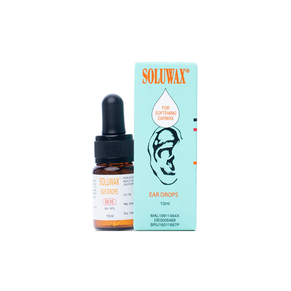 HOE Soluwax Ear Drops 10ml for Earwax Softener, Ubat Titis Telinga, Earwax Removal