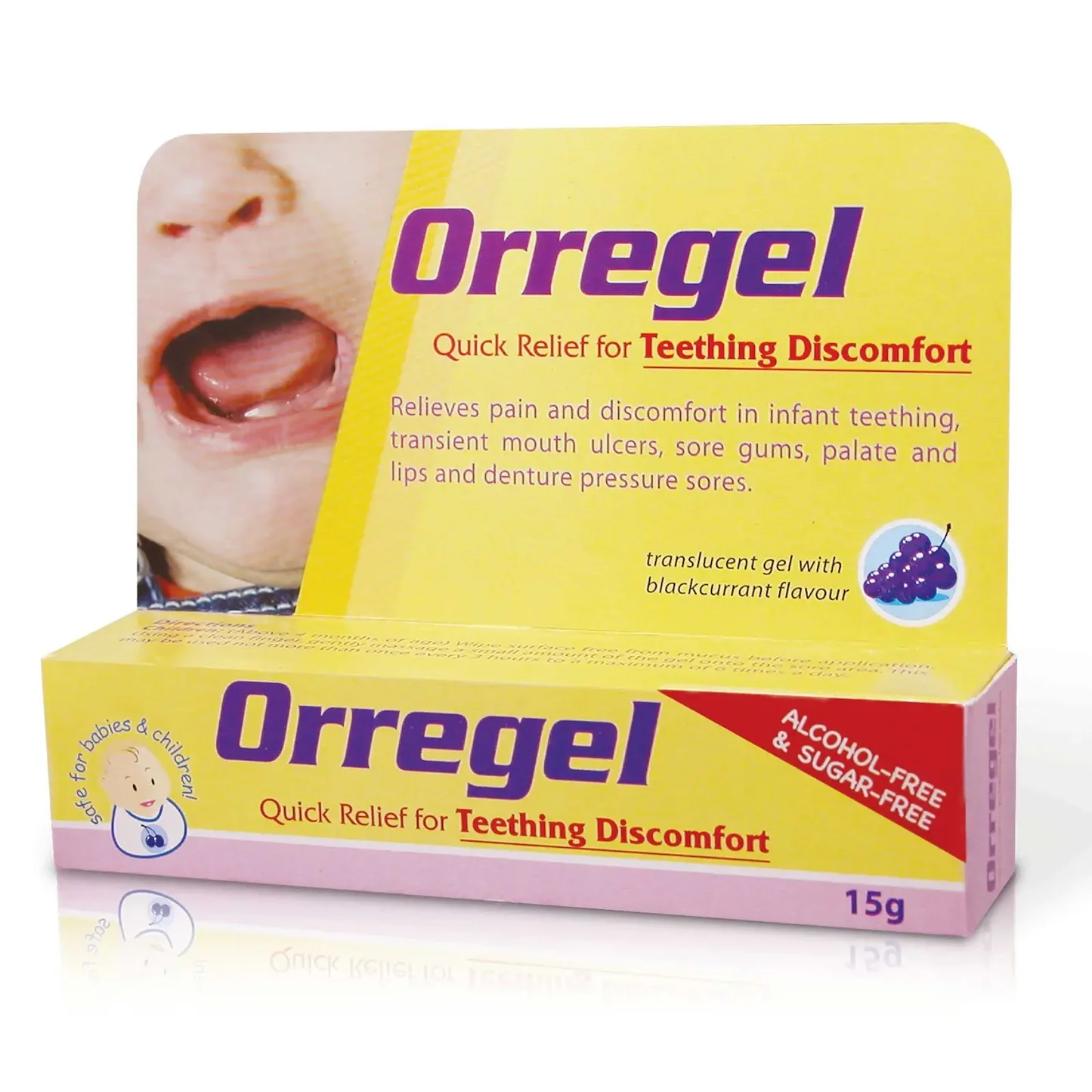 ORREGEL Oral Gel 15g Blackcurrant Flavour, Mouth Ulcer & Sore Gum Relief, Ubat Ulcer