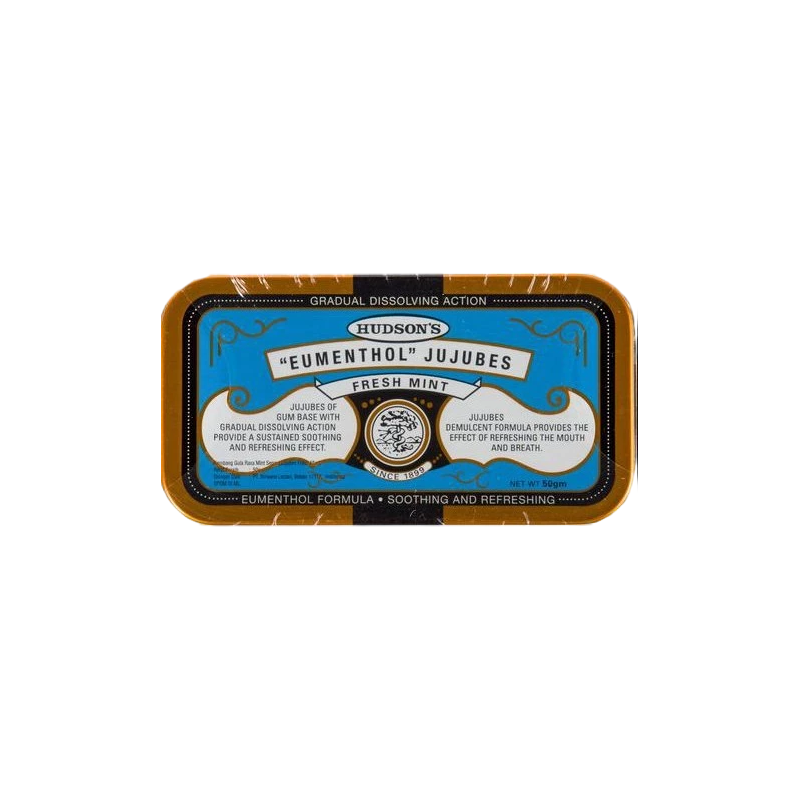 HUDSON'S JUJUBES 50G - FRESH MINT (TIN)