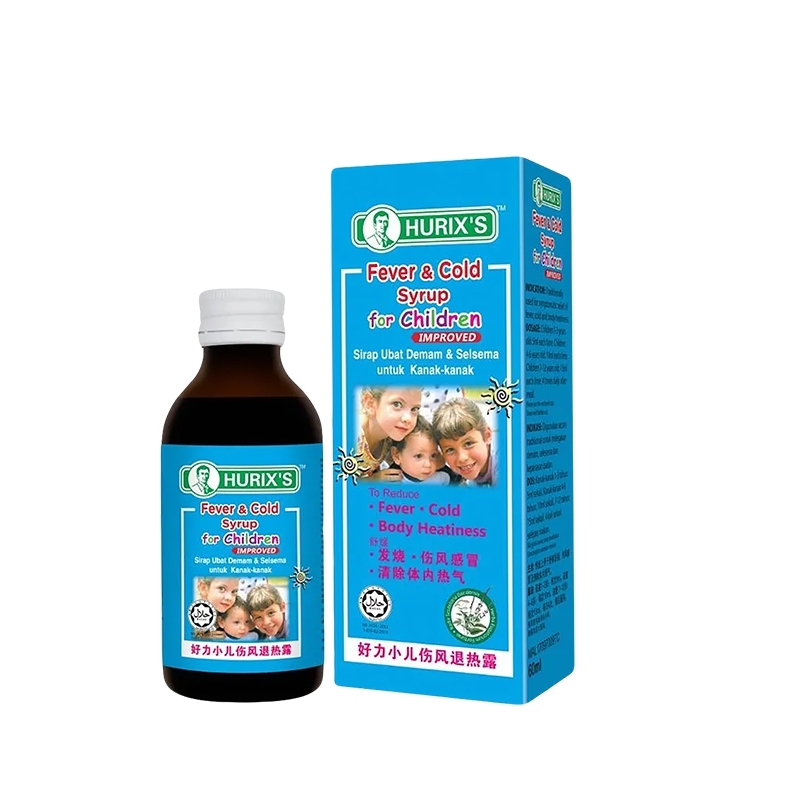 HURIX'S SIRAP UBAT DEMAM & SELSEMA UNTUK KANAK-KANAK 60ML