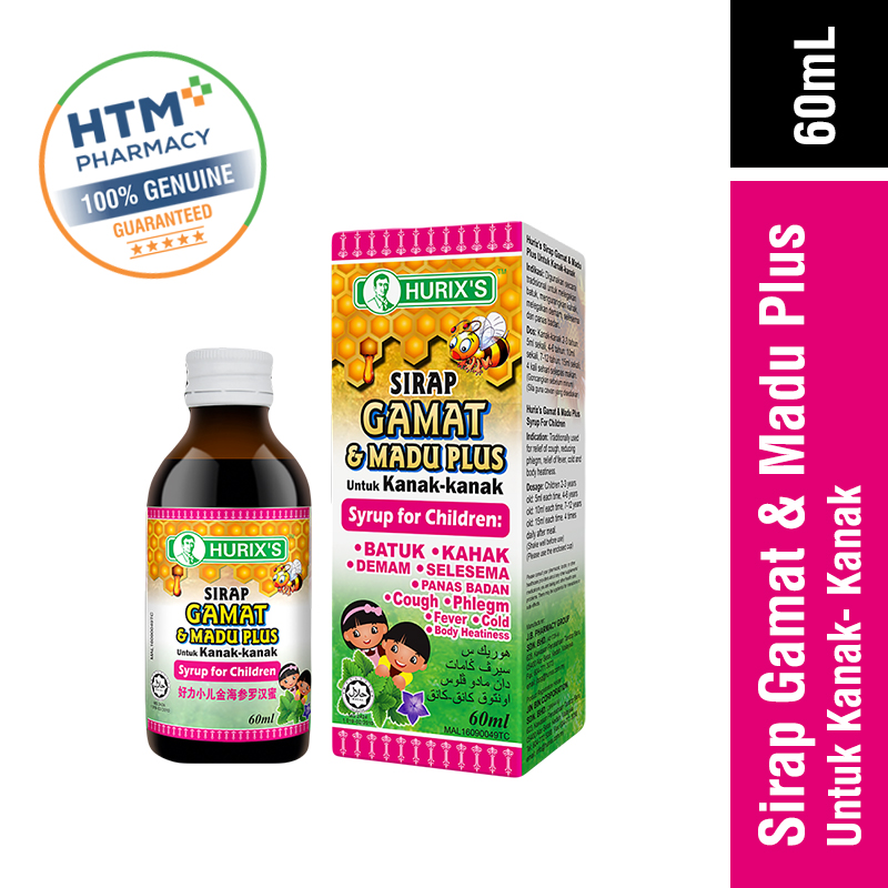 Hurix's Sirap Gamat & Madu Plus Untuk Kanak-Kanak 60ml