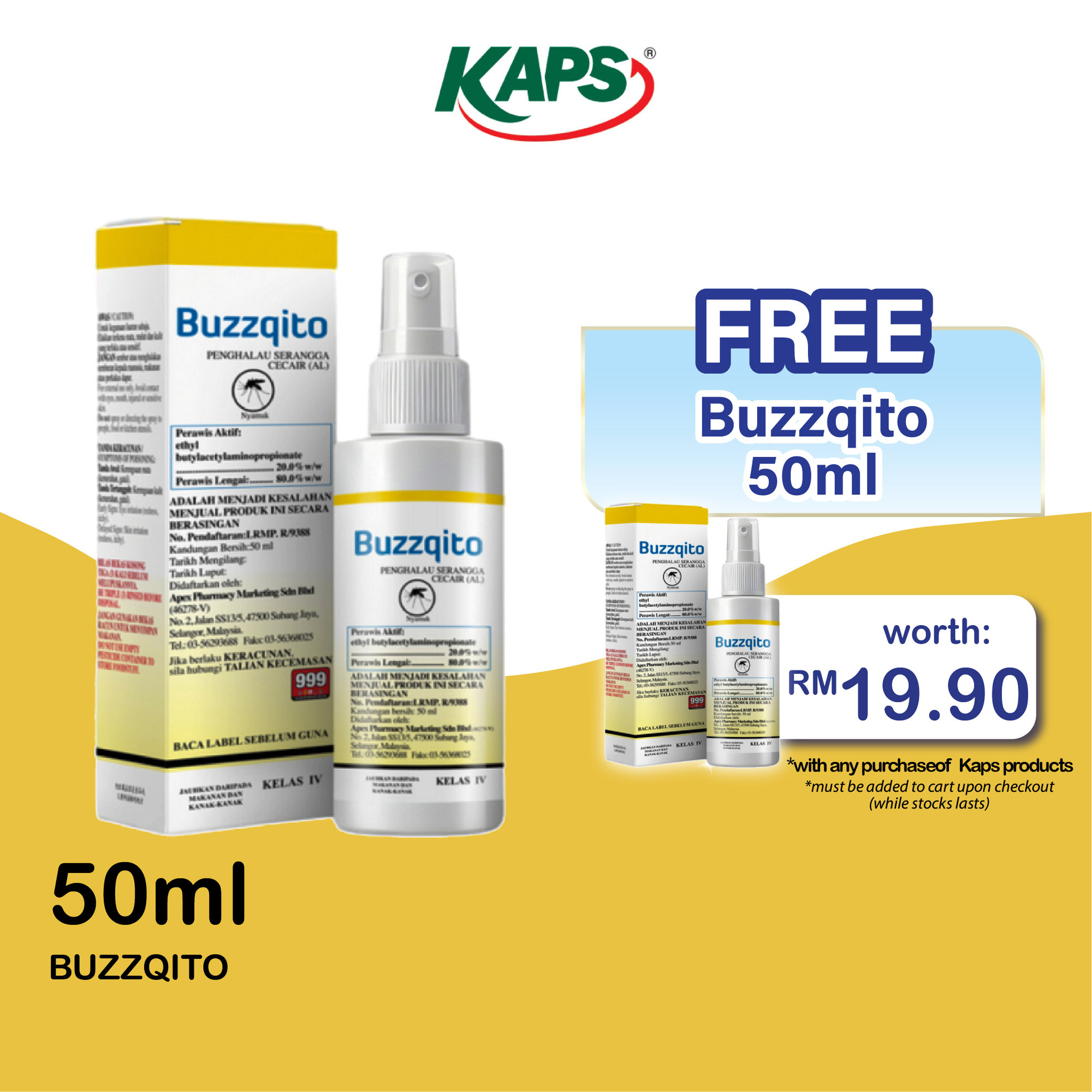 Buzzqito 50ML (Insect Repellant)