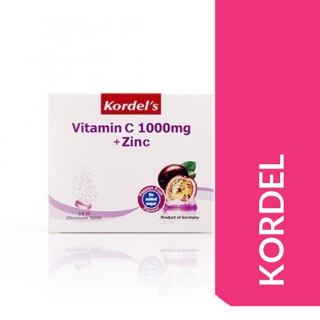 Kordel's Vitamin C 1000MG + Zinc (Passion Fruit)  10's x 3