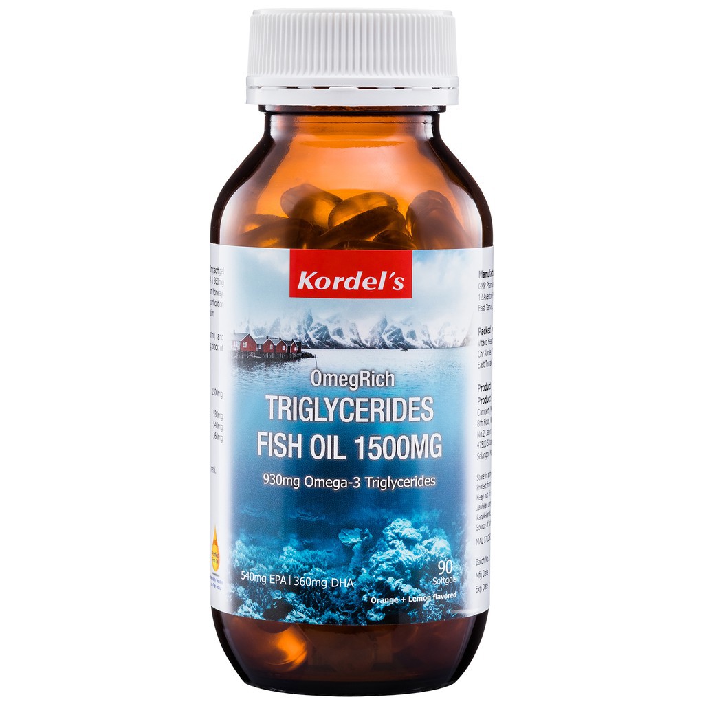 Kordel'S Omega Rich Triglyceride Fish Oil 90'S