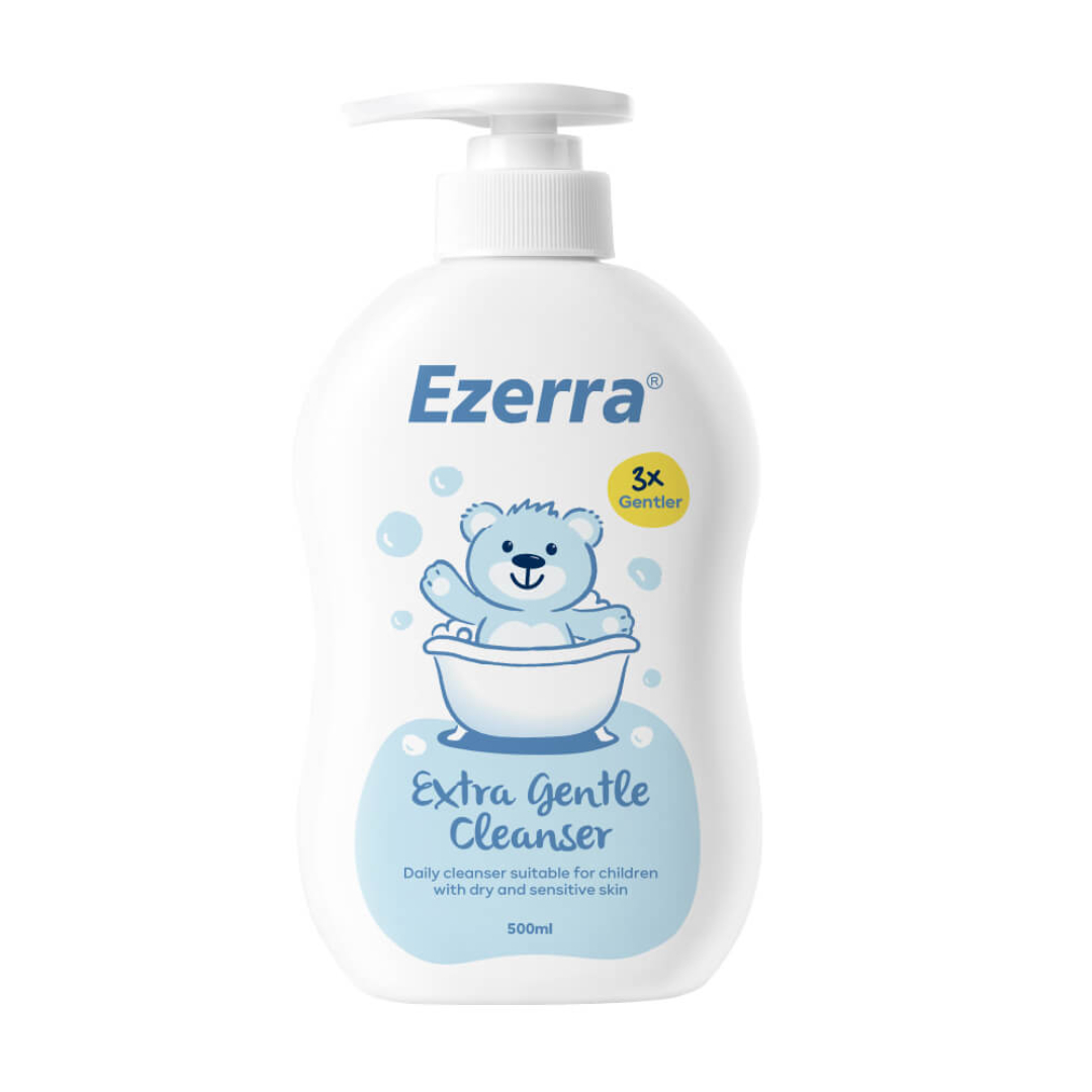 EZERRA Extra Gentle Cleanser 500ml Baby Wash for Dry Sensitive Skin, Sabun Bayi