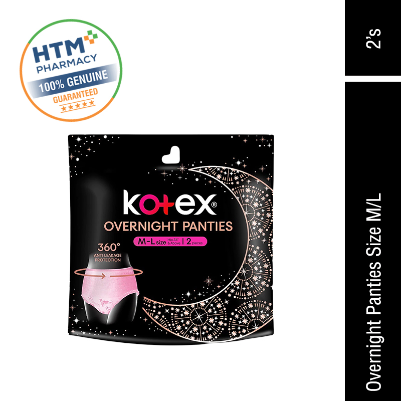 Kotex Overnight Panties M/L Size 2's