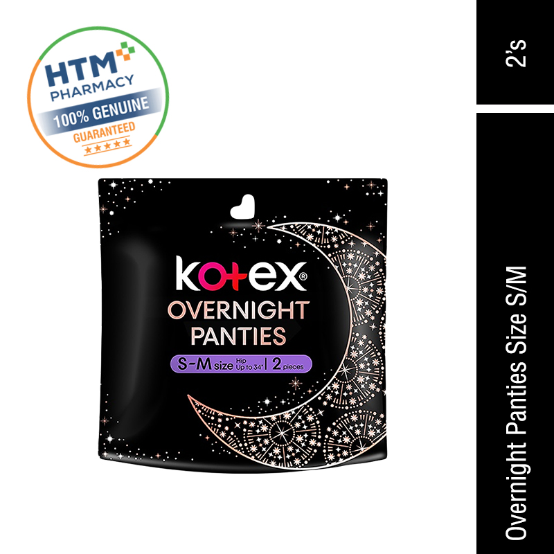 Kotex Overnight Panties S/M Size 2's