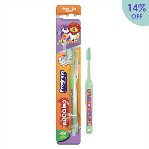 KODOMO LION TOOTHBRUSH - BABY TEETH (6MTHS-3YRS)