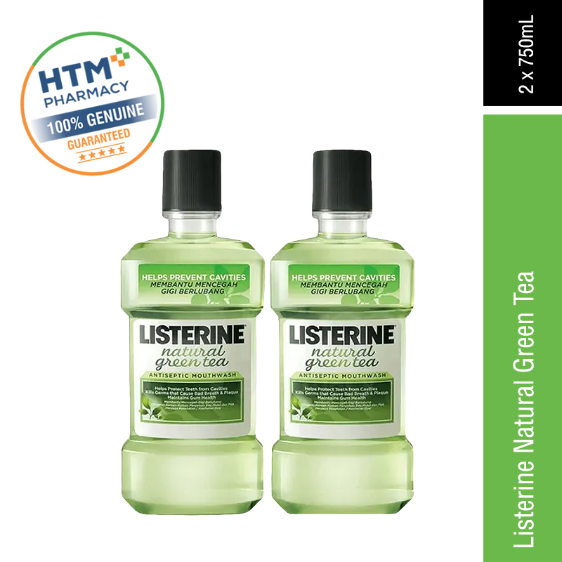 Listerine Natural Green Tea 750ML x  2