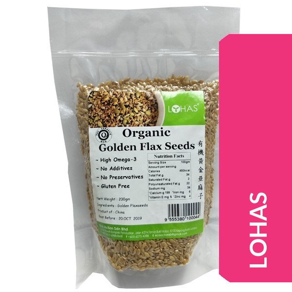 Lohas Organic Golden Flaxseed 200g