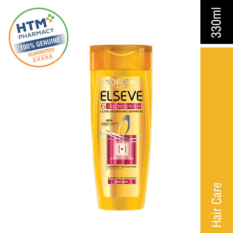 LOREAL SHAMPOO 330ML -  ELSEVE 6 OIL NOURISH