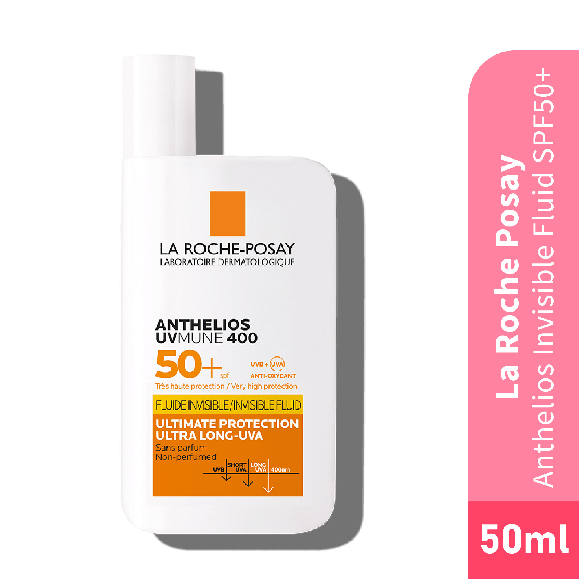 LA ROCHE POSAY Anthelios Invisible Fluid SPF 50+ Sunscreen 50ml - Sensitive / Sun-Allergic Skin Sunscreen SPF 50 防曬霜