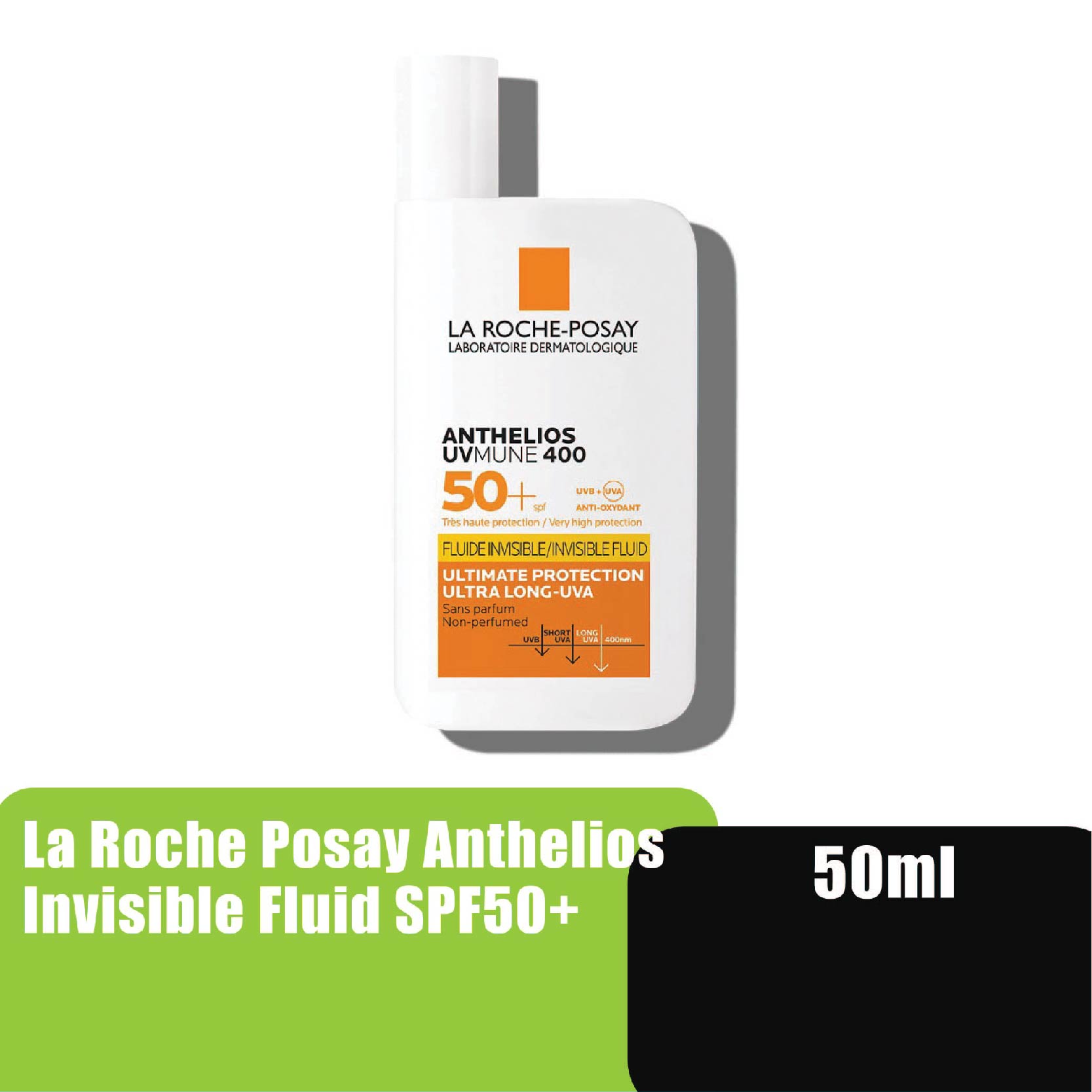 LA ROCHE POSAY Anthelios Invisible Fluid SPF 50+ Sunscreen 50ml - Sensitive / Sun-Allergic Skin Sunscreen SPF 50 防曬霜
