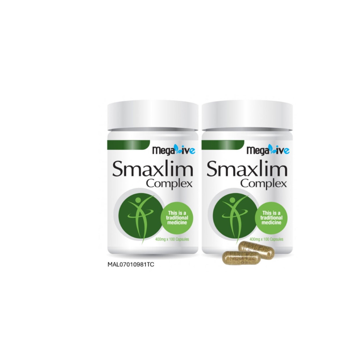 MEGALIVE Smaxlim Complex 400mg 100's X 2 Slimming Product Lulus KKM, Supplement Kurus