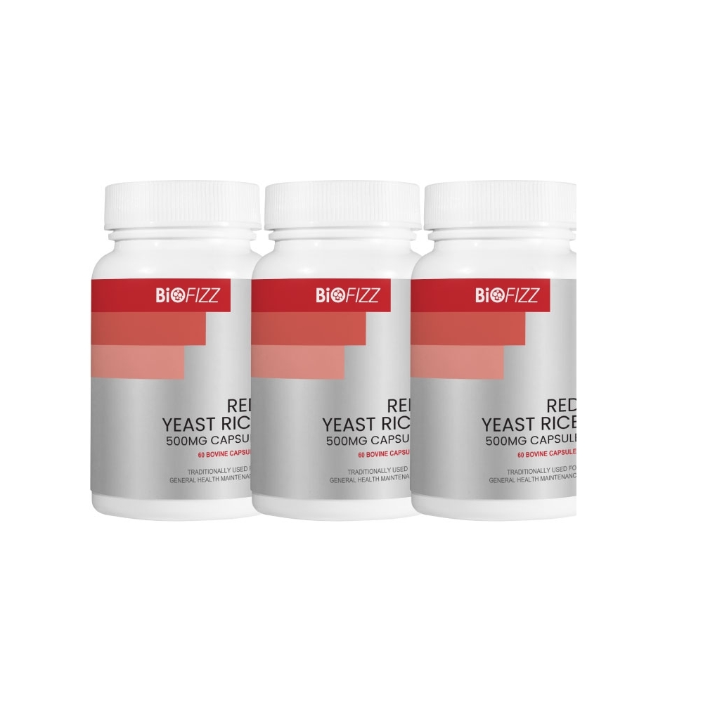 BIOFIZZ Red Yeast Rice Capsule 500mg 60'S x 3