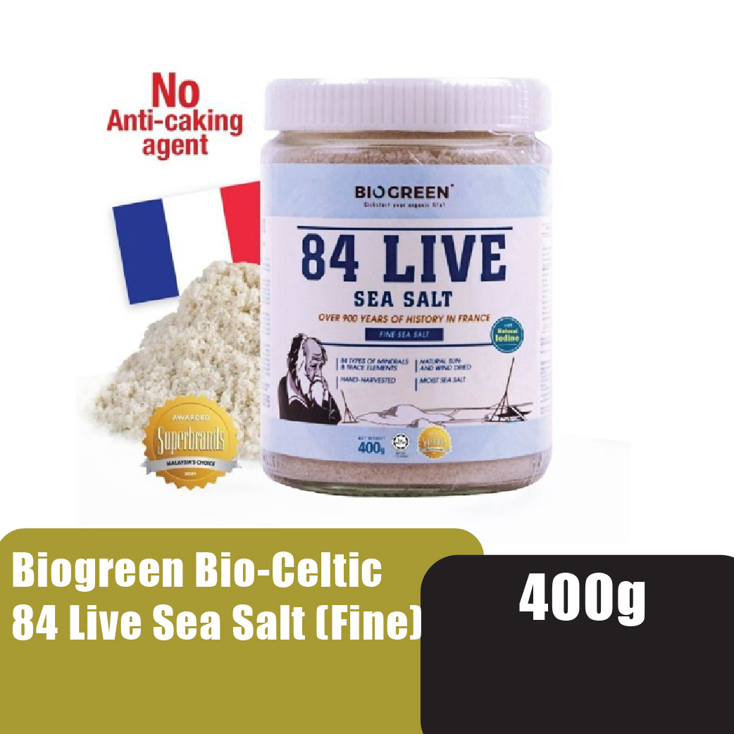 BIOGREEN 84 Live Sea Salt (Fine) 400g