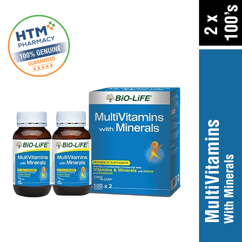 Bio-Life Multivitamins With Minerals 100'S x 2