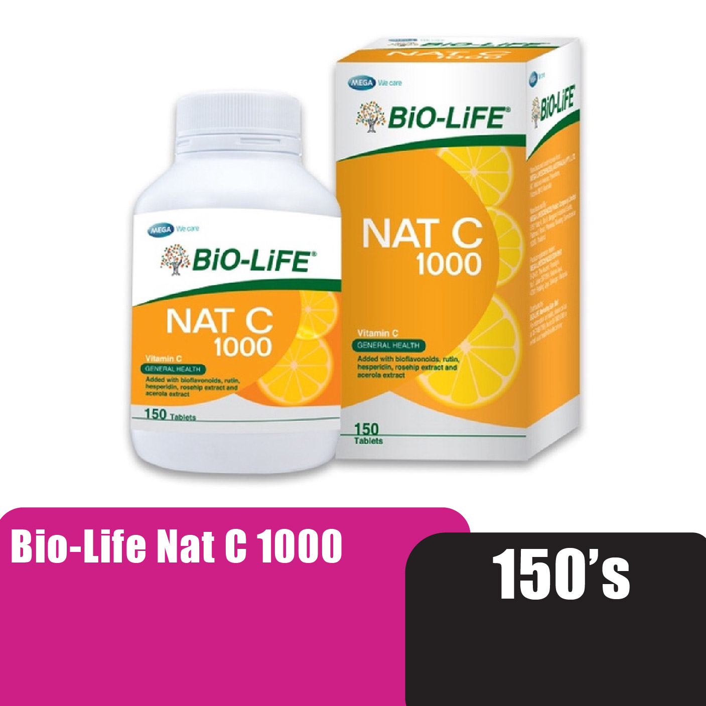 [VITAMIN C] Bio-Life Nat C 1000 150'S