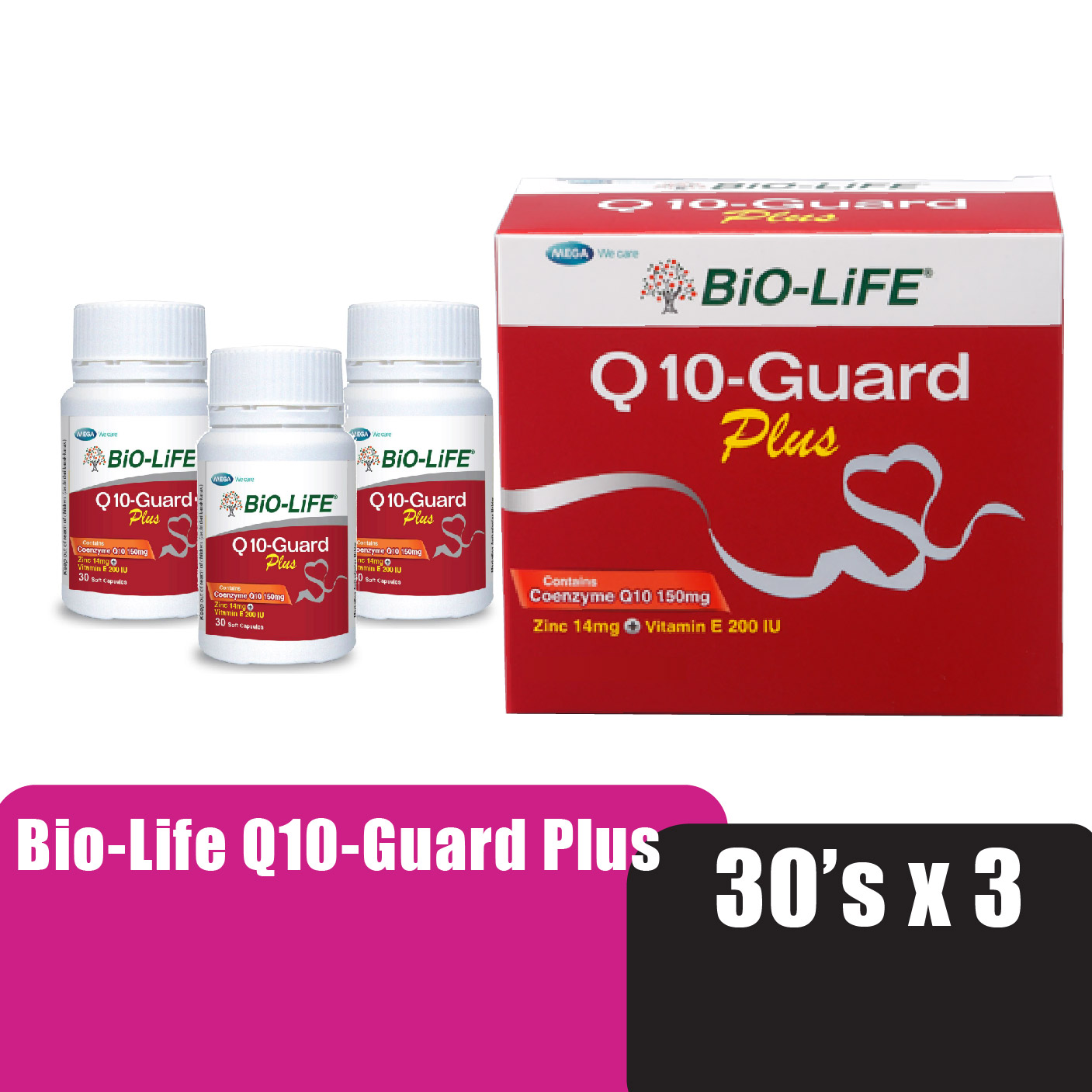 Bio-Life Q10-Guard Plus 30'Sx3