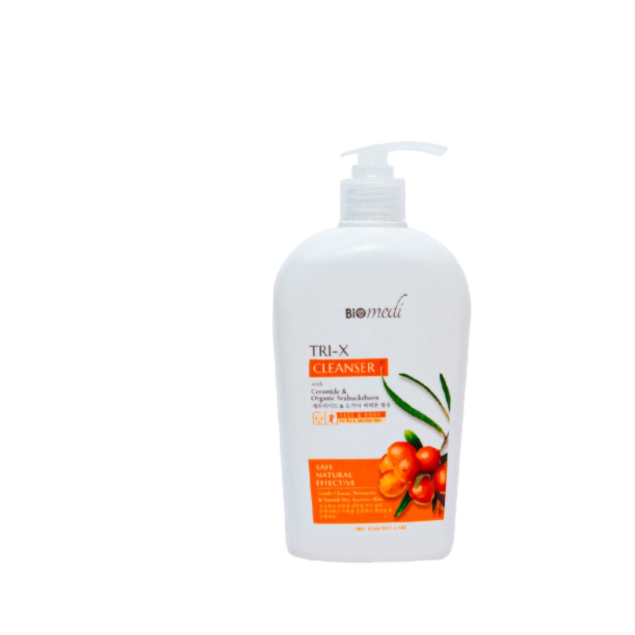 BIOMEDI Organic Seabuckthorn Tri-X Whitening Cleanser 500ml (Suitable For Dry And Eczema Skin)