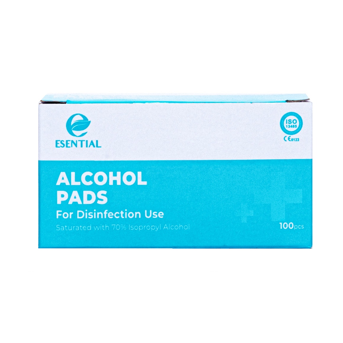 ESENTIAL Disposable Alcohol Pad/ Alcohol Swab 100's With isopropyl alcohol 70% 一次性酒精棉片