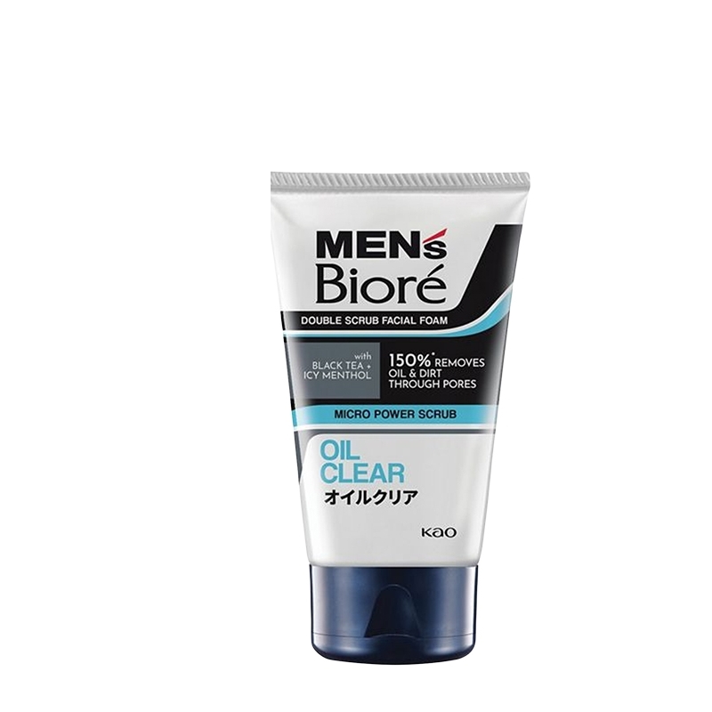 Biore Men Double Scrub Oil Clear 100G