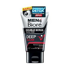 Biore Men's Facial Foam 100G - Double Scrub Clean