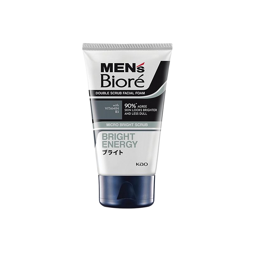 Biore Men's Double Scrub Facial Foam 50G - Bright Clean