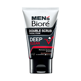 Biore Men's Facial Foam 50G - Double Scrub Deep Clean