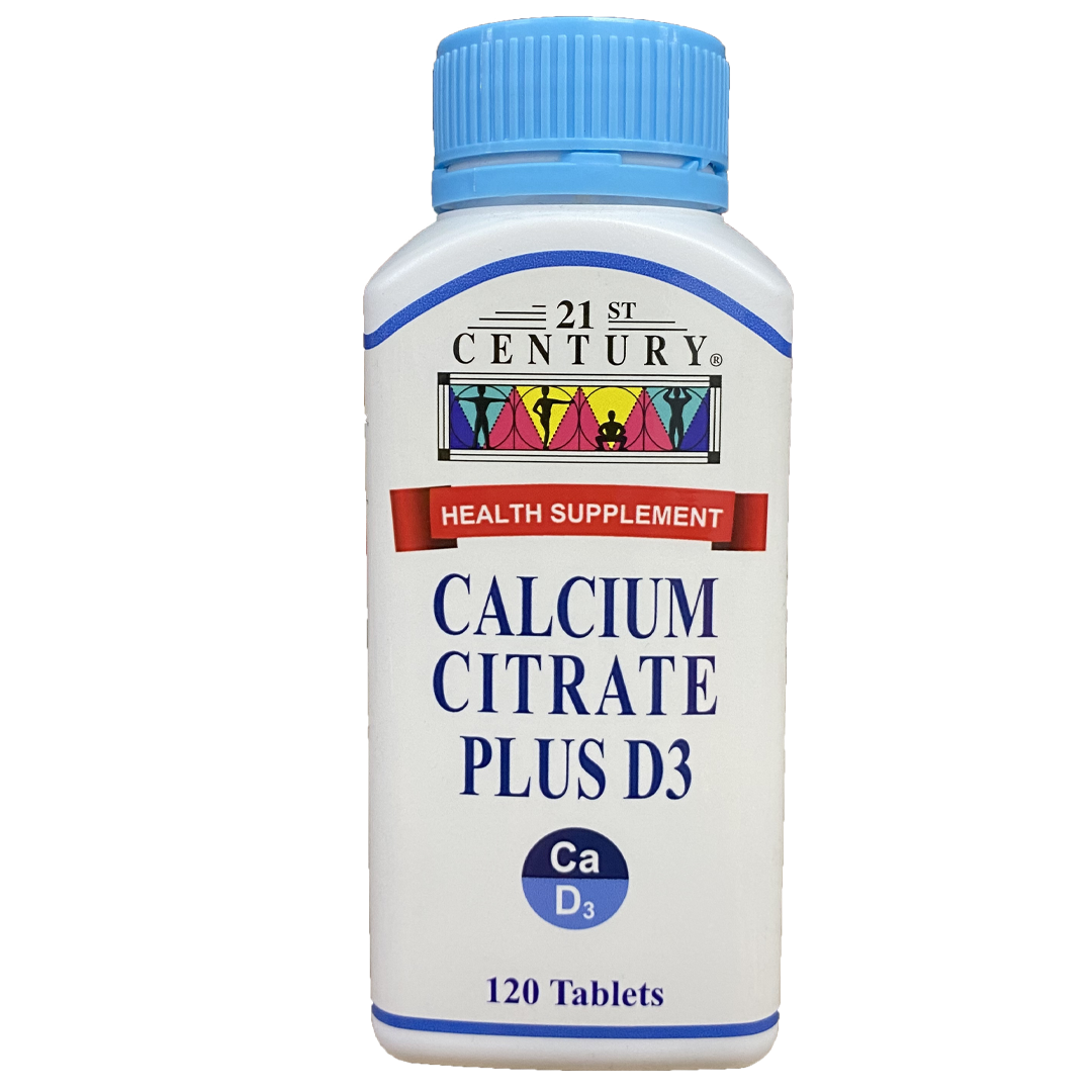21st Century Calcium Citrate Plus D3 120'S