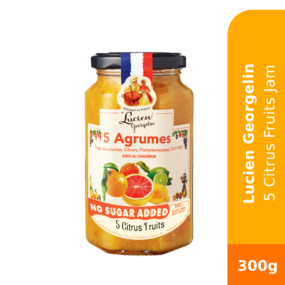 LUCIEN GEORGELIN Citrus Fruit Jam 300g (No Sugar Added) - Agrumes