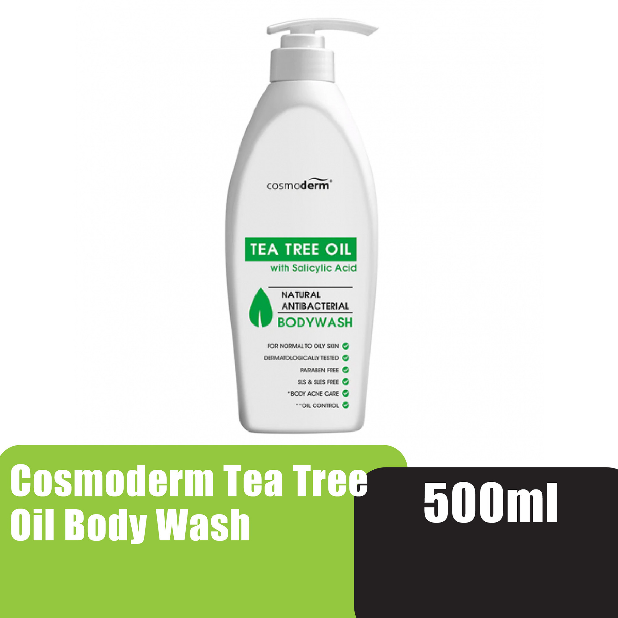 Cosmoderm Tea Tree Oil Body Wash 500ml