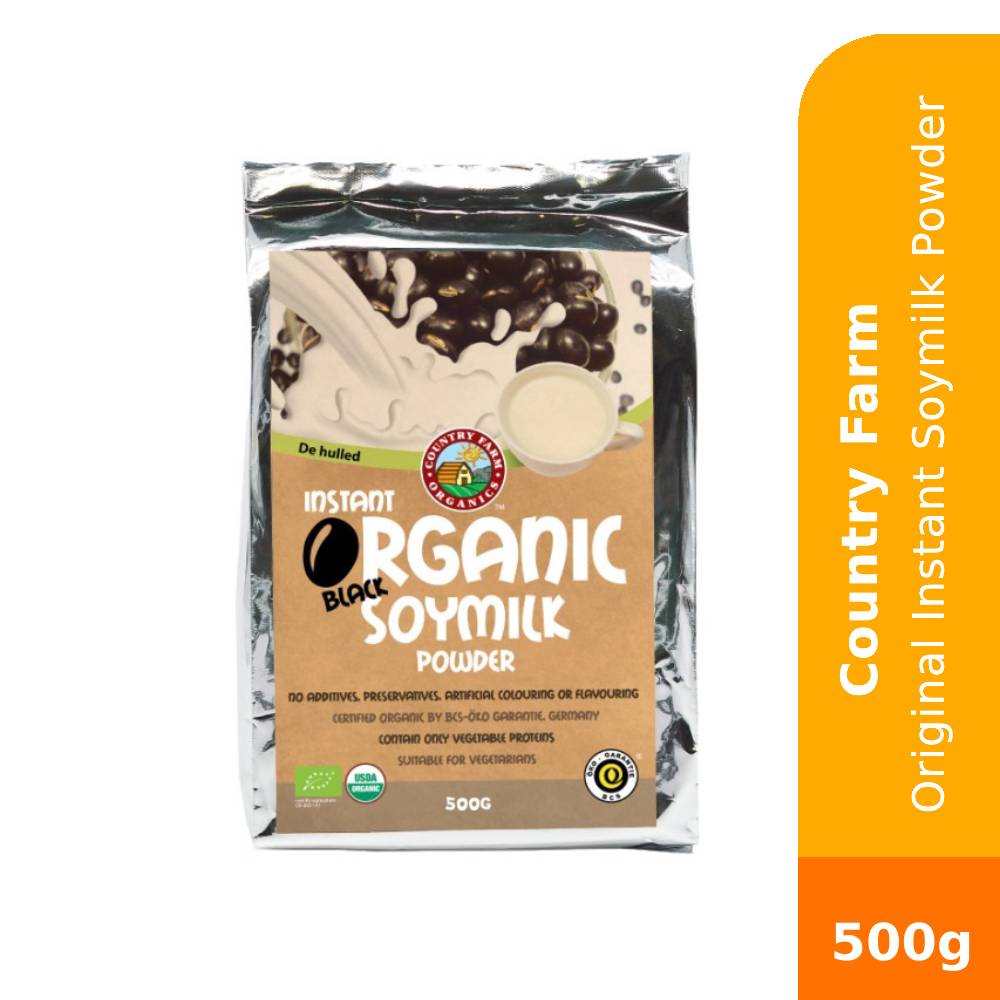 COUNTRY FARM Original Instant Black Soymilk Powder 500g  - High Protein Soy Milk Powder, Soya Bean, Soy 豆奶