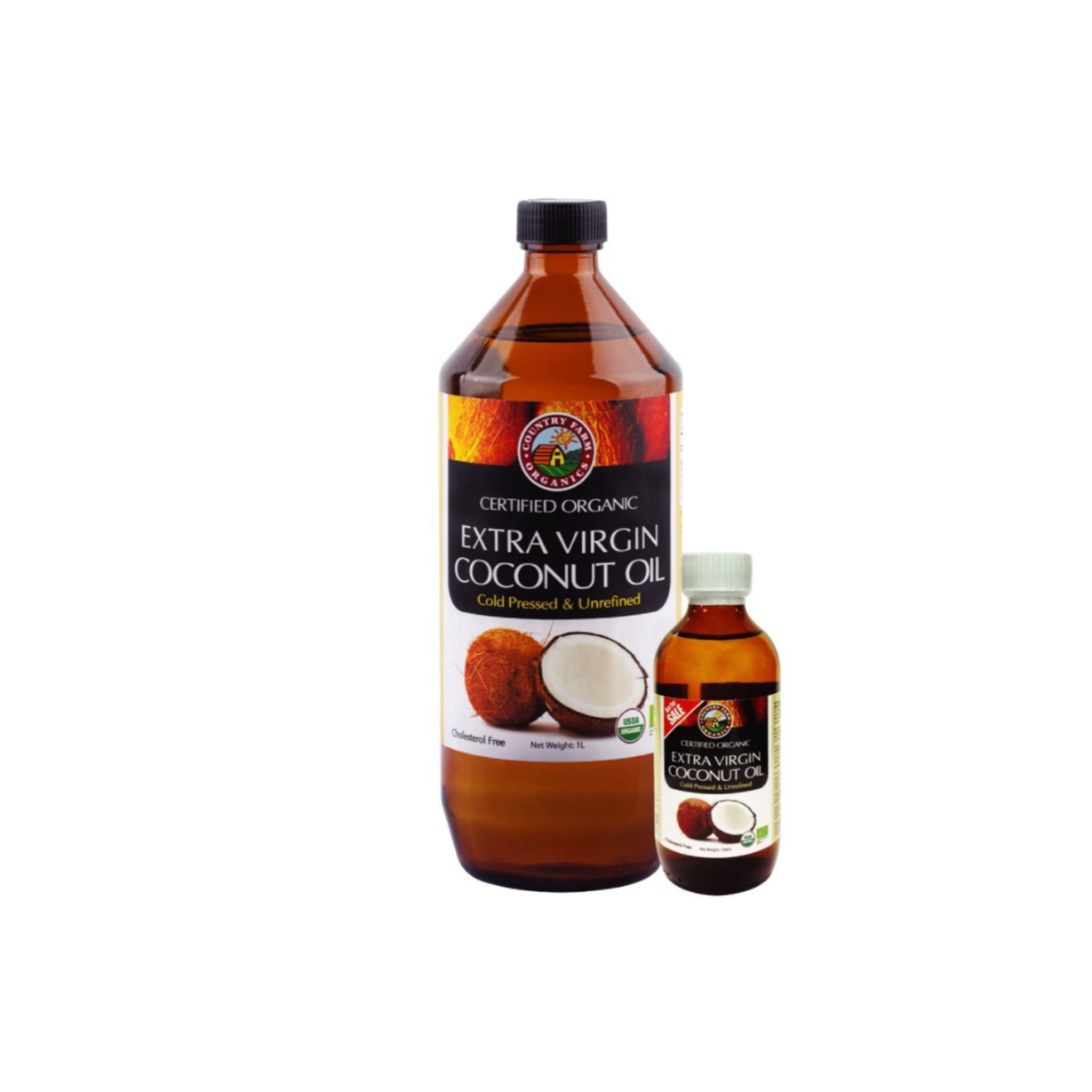 COUNTRY FARM Extra Virgin Coconut Oil 1L + 100ml for Minyak Kelapa Dara, Coconut Oil Virgin