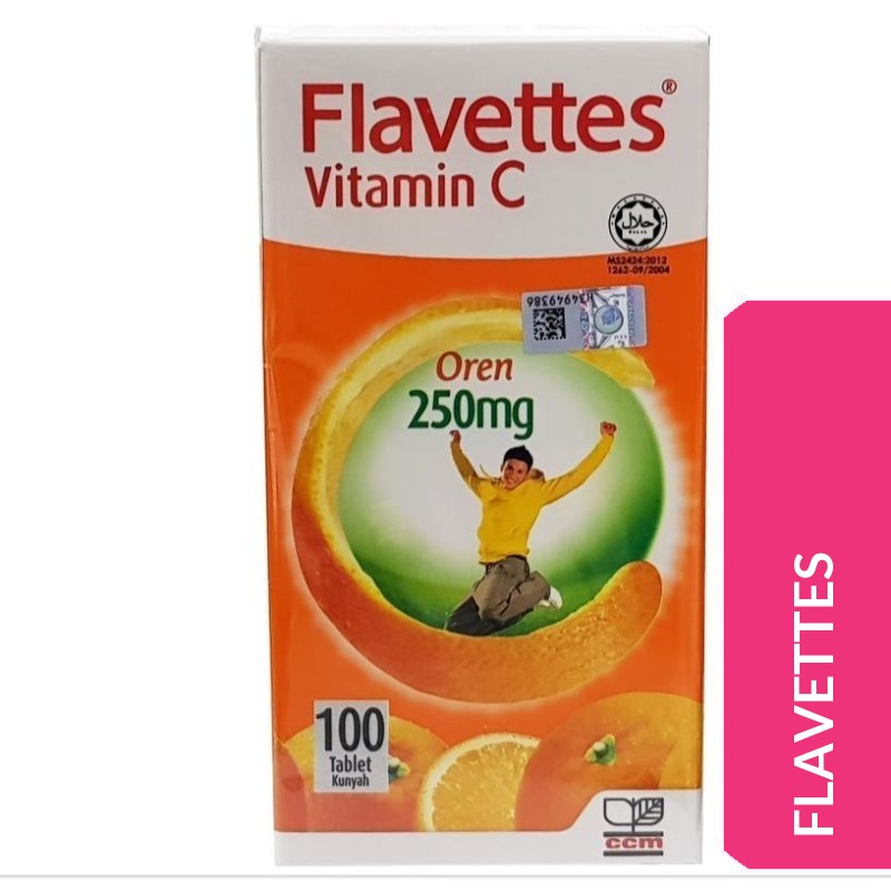 FLAVETTES VITAMIN C 250MG 100'S - ORANGE