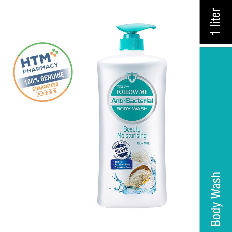 Follow Me Antibacterial Body Wash 1L - Beauty Moisturising