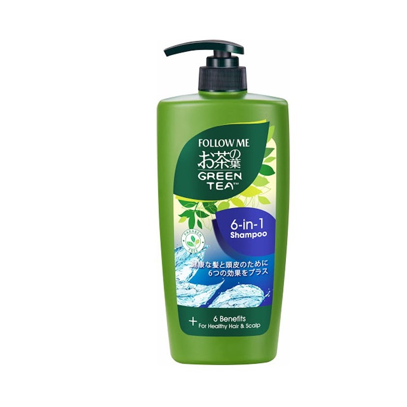Follow Me Greentea Shampoo 650ML - 6-In-1