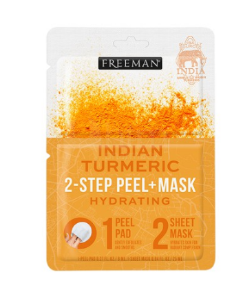 Freeman Superfood Sheet Mask Indian Turneric 2-Step Peel Pad 0.84 fl oz (25 ml)