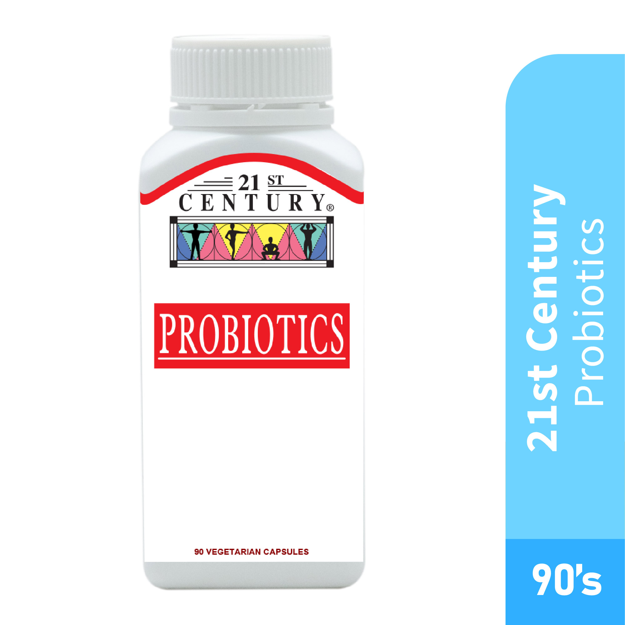 21ST CENTURY Probiotics 90's for Digestive Health with Probiotic Prebiotic, Probiotic Supplement