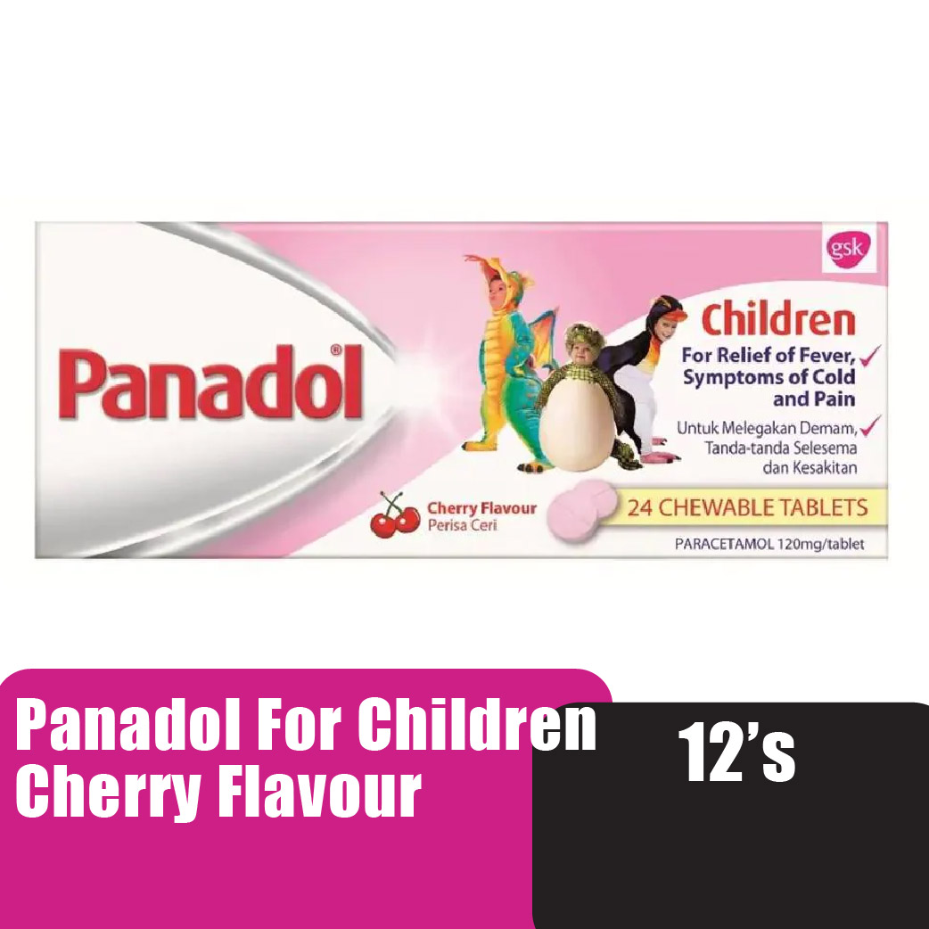 Panadol for Children Cherry Flavour 12's