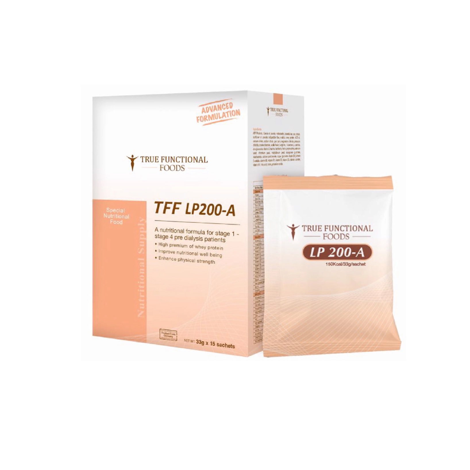 True Functional Foods Nutritional Whey Protein LP200-A 15's for Stage 1 to Stage 4 pre-dialysis patient