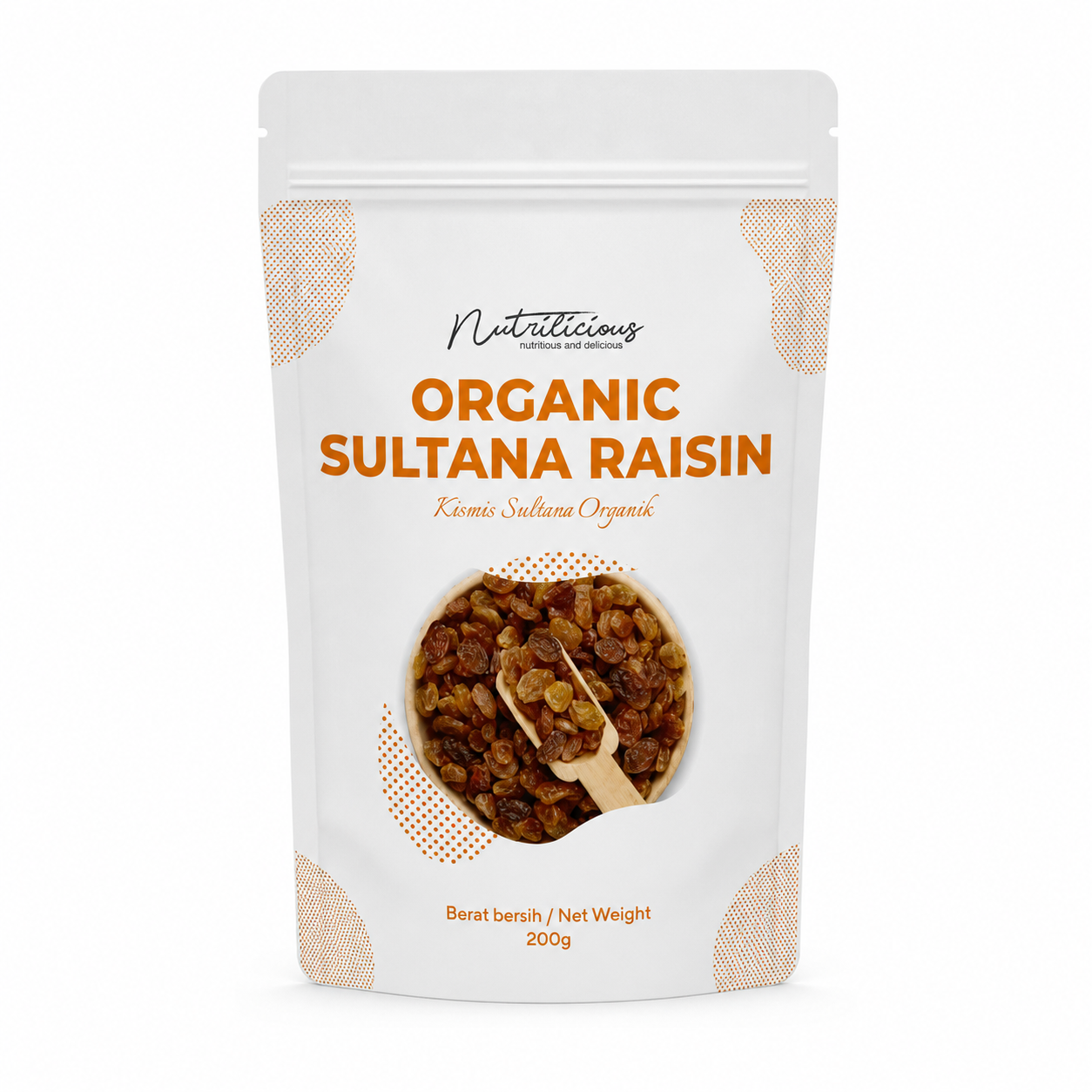 [CLR] NUTRILICIOUS Sultana Raisin Organic Kismis Sultana 200g - Golden Raisins (EXP:3/27)