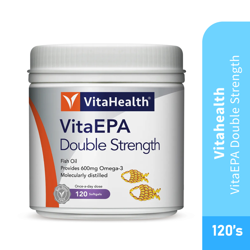 VITAHEALTH Vitaepa Double Strength 120's- Omega 3, Fish Oil Supplement, Multivitamin Supplement