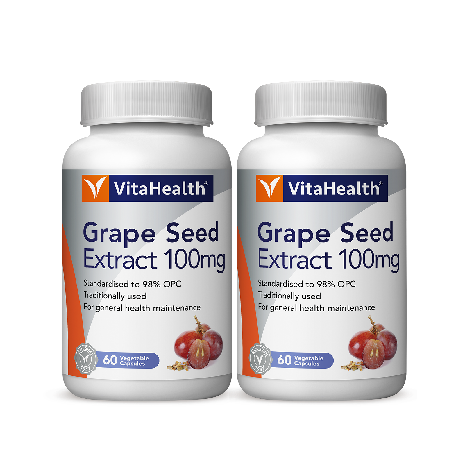 Vitahealth Grape Seed Extract 100MG 2 x 60'S