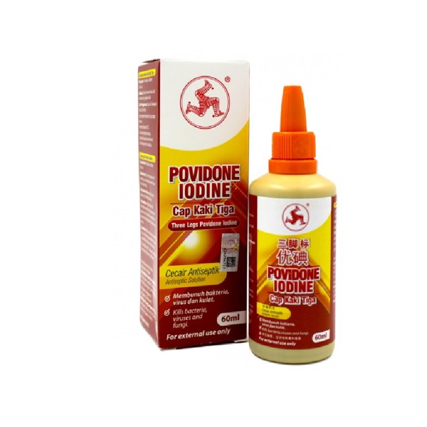 THREE LEGS POVIDONE IODINE ANTISEPTIC SOLUTION 30ML